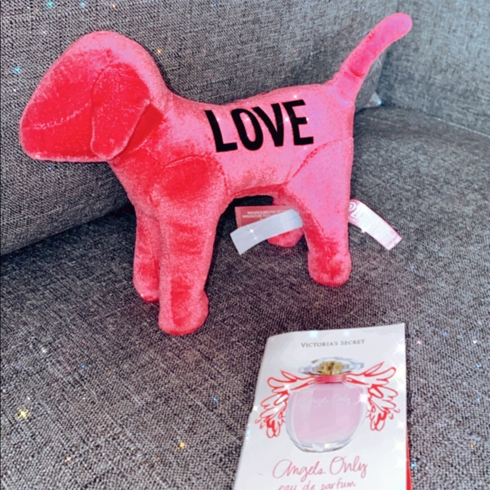 Victoria’s Secret PINK Pink Velvet Dog + Gift